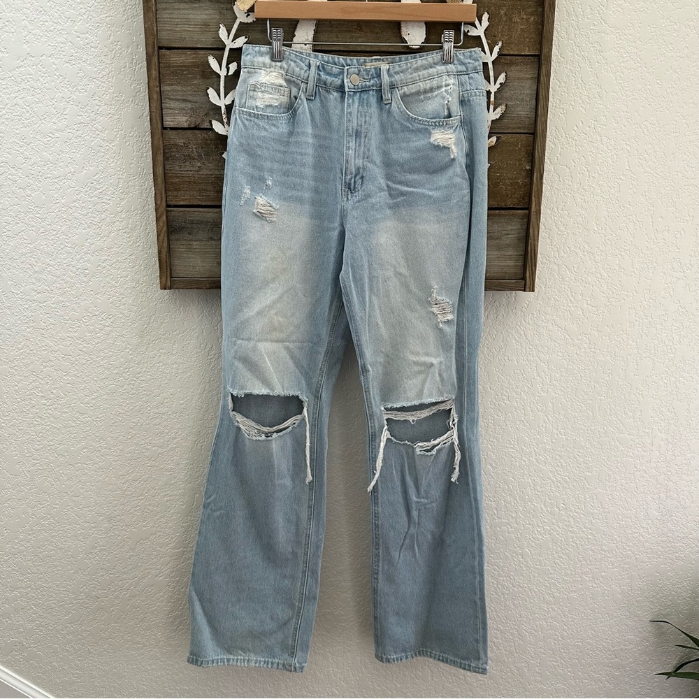 Altar’d State distressed flare light‎ wash denim jeans size 29